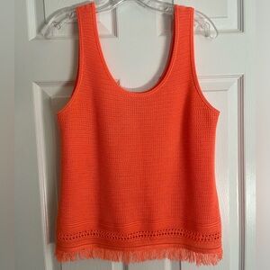 Orange crochet tank